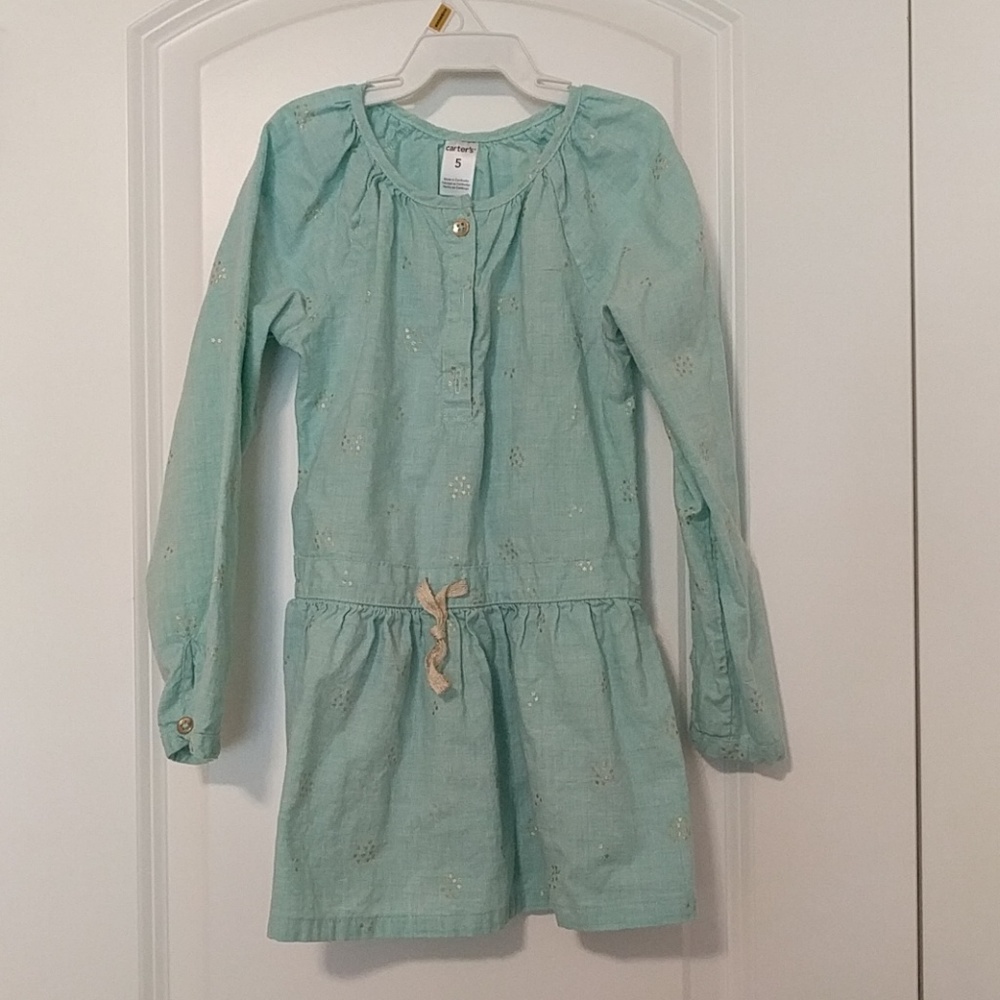Aqua and gold tunic